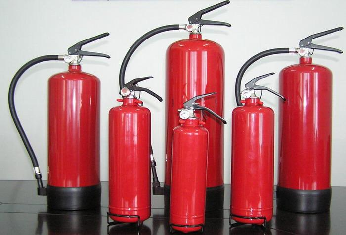 Fire Extinguishers, Co2 Carbon Dioxide, Dry Chemical Powder, Foam AFFF and Water Type